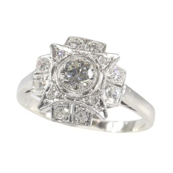 Vintage 1920's Art Deco diamond engagement ring by Artista Desconocido