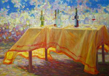 Oranje tafel - Orange table by Juane Xue