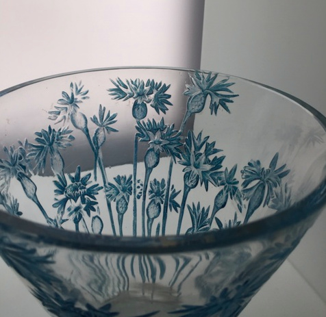 An early vase 'Bluets' designed by Rene Lalique (1860-1945) by René Lalique