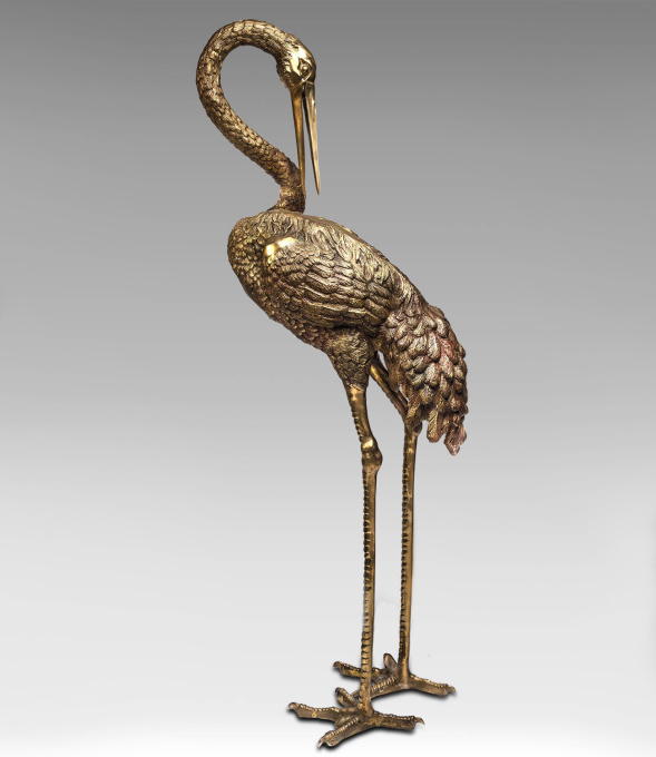 Brass Vintage Cranes by Artista Desconocido