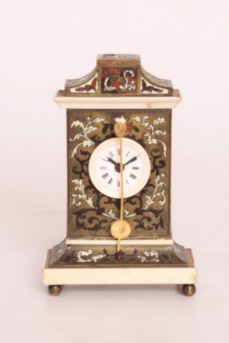 A miniature Austrian Boulle and ivory 'Zappler' timepiece, circa 1840 by Unknown artist
