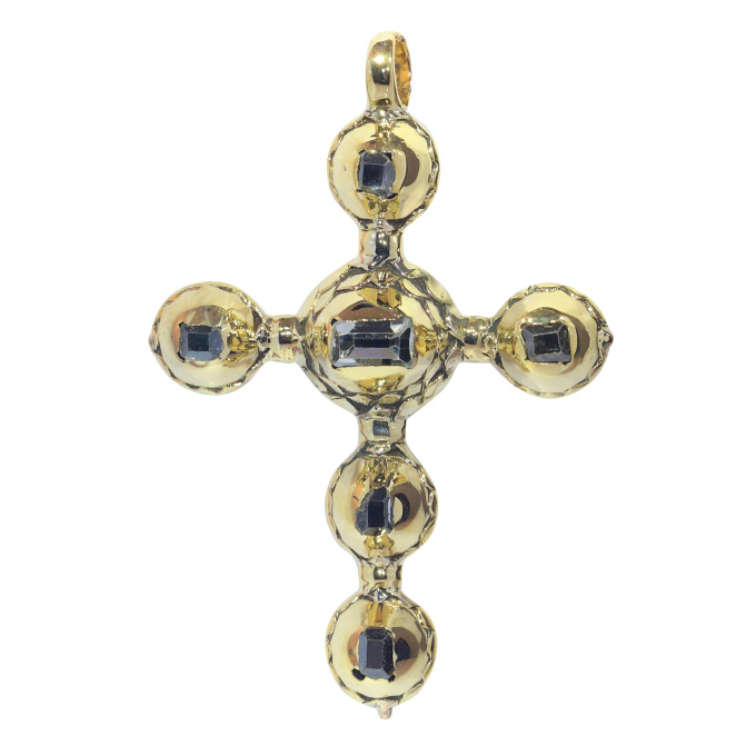 Antique diamond cross by Onbekende Kunstenaar