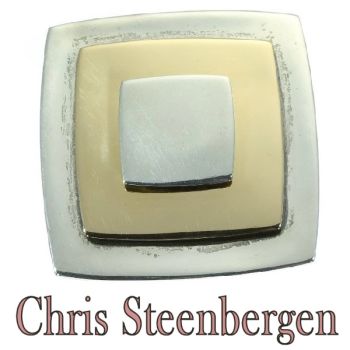 Artist Jewelry Chris Steenbergen gold and silver brooch by Chris Steenbergen