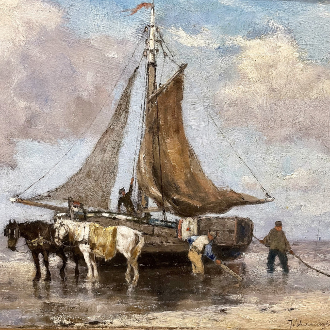 Terugkeer van de Vissersboot by Johan Frederik Cornelis Scherrewitz