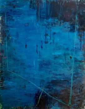 Blue lake by Artista Desconhecido