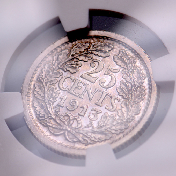25 cent Wilhelmina NGC PF 61 by Unbekannter Künstler