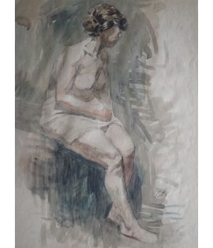 Sitting woman by Bernard Schregel
