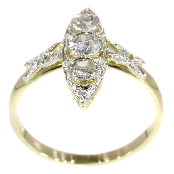 Antique diamond ring from the Belle Epoque era by Artista Sconosciuto