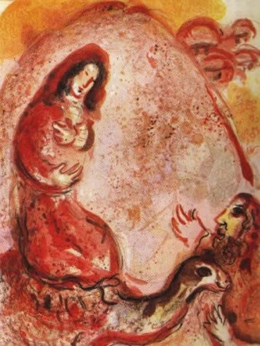 Rachel derobe les Idoles de son Pere by Marc Chagall