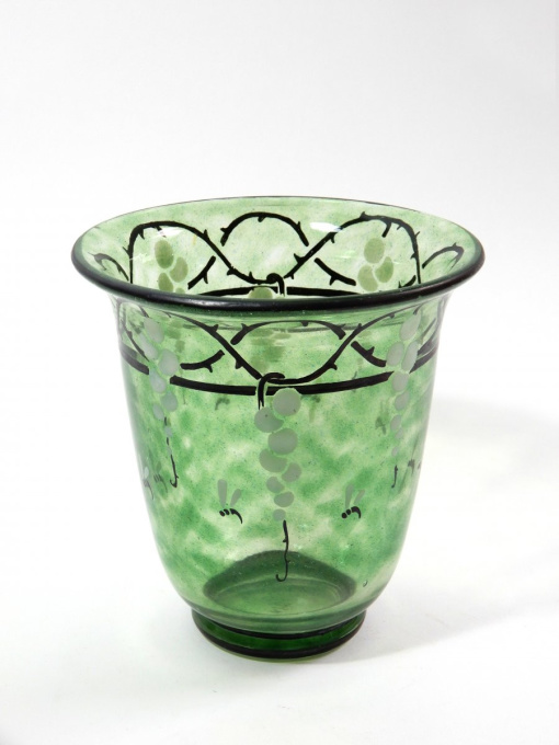 green vase by Marcel Goupy