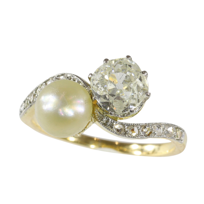 Historic Love: A Toi et Moi Ring from 1900 by Artista Desconocido