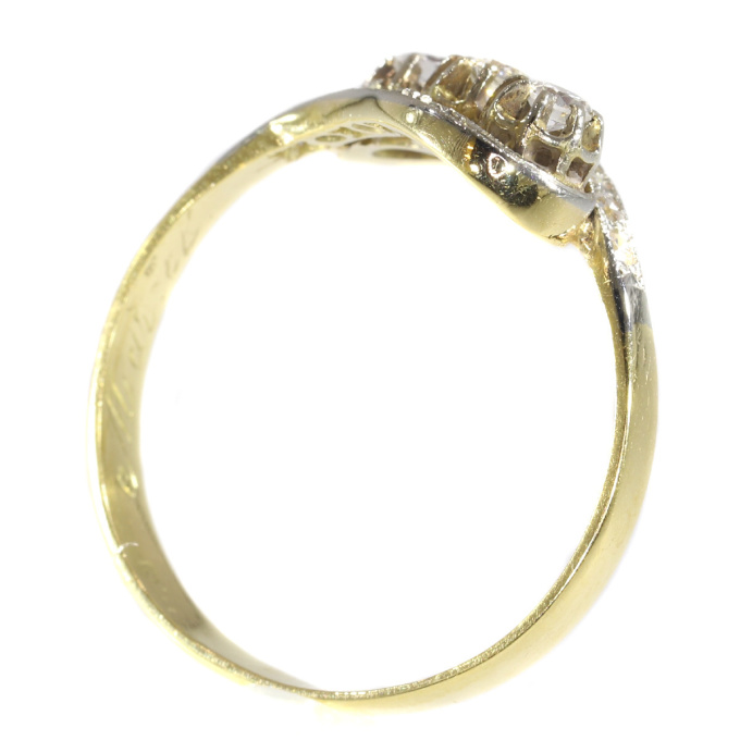 Elegant Belle Epoque diamond ring by Unbekannter Künstler