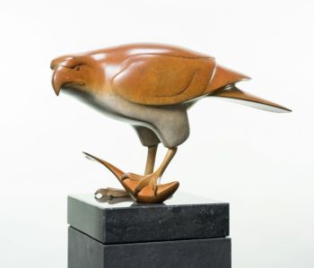 Roofvogel met vis no.3 by Evert den Hartog