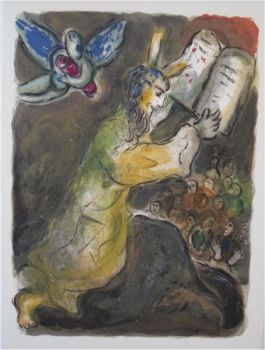 These are the the wordes which the Lorde hath commanded that ye should do them. by Marc Chagall