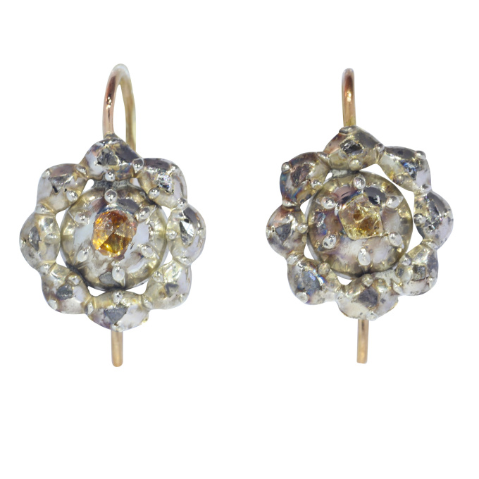 Antique Victorian diamond earrings by Unknown artist