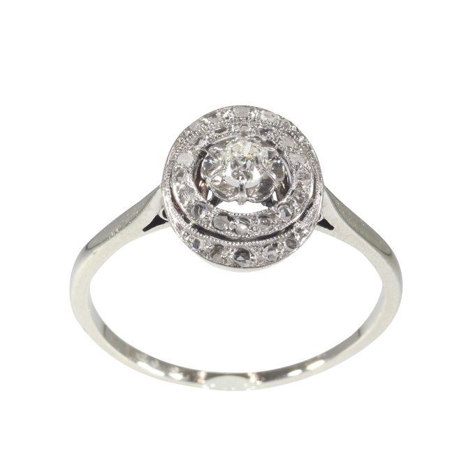 Genuine Vintage French Art Deco diamond ring by Unknown Artist
