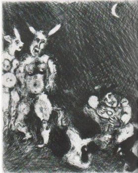 Le Satyr et le Passant by Marc Chagall