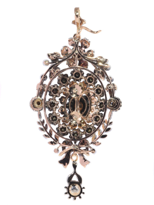 Antique Victorian multi-use diamond jewel can be worn as ring, pendant or brooch by Artista Desconhecido