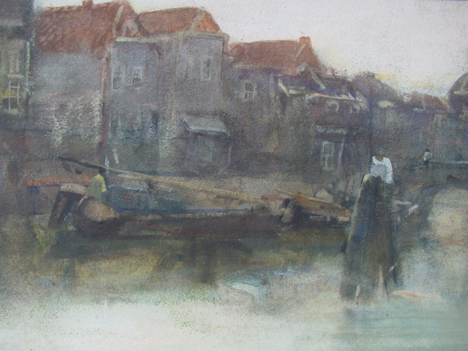 Wijnhaven in Dordrecht by George Hendrik Breitner