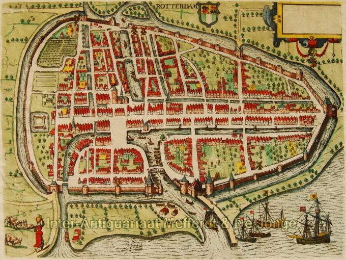 Rotterdam plattegrond  by Guicciardini