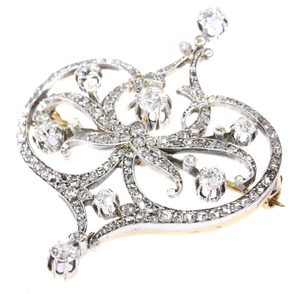 Vintage Belle Epoque diamond brooch by Artista Sconosciuto