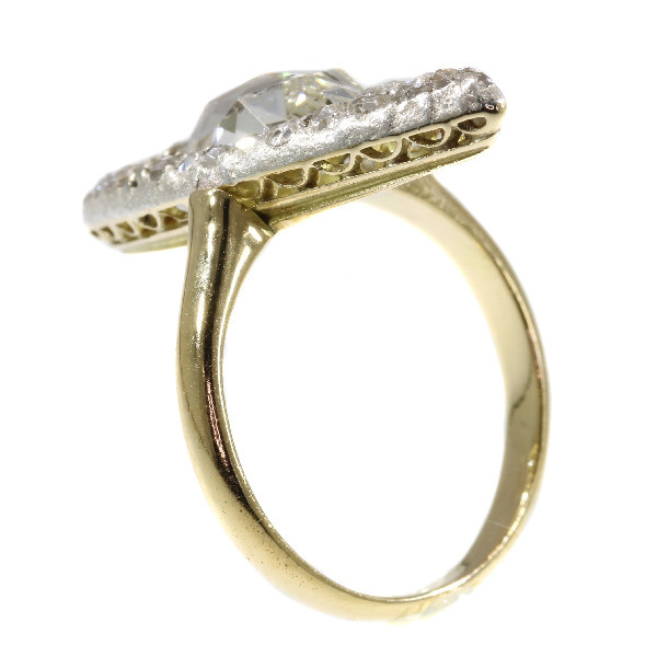 Vintage Belle Epoque navette shaped diamond ring by Artista Sconosciuto