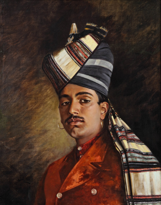 Portrait of a Punjabi in British India by Hubert Vos