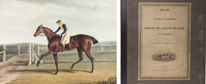 14 hand-coloured aquatint plates of wonderful racehorses by John Frederick Sr. Herring