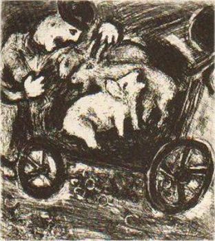 Le Berger et son Troupeau by Marc Chagall