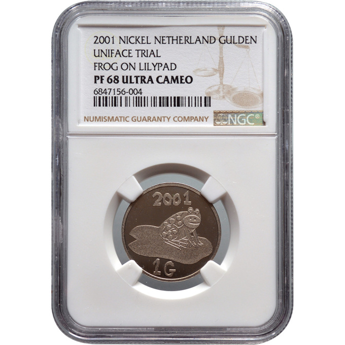 1 gulden NGC PF 68 ULTRA CAMEO ONE-SIDED TRIAL DESIGN by Unknown artist