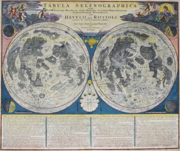 Map of the moon  by Johann Baptiste Homann