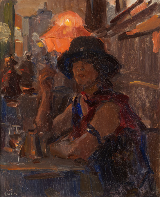 Café scene by Isaac Israels