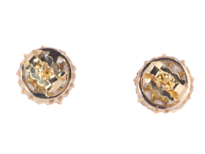 Victorian rose cut diamond earstuds by Unknown Artist