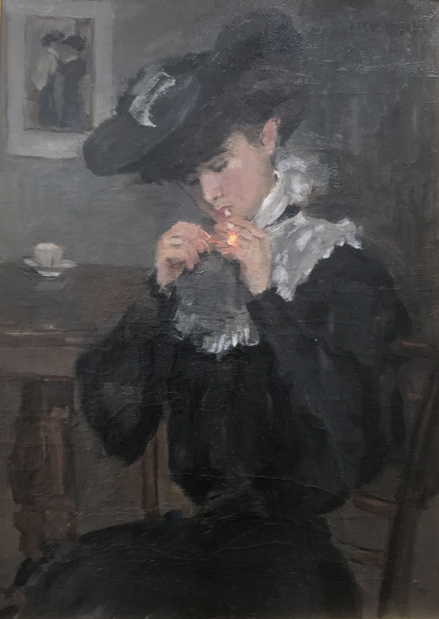Het rookstertje (ca. 1906) by Isaac Israels