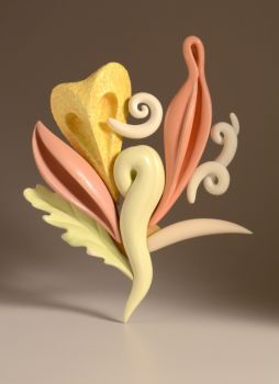 Brooch 'Aphrodite's delight' by Bruce Metcalf