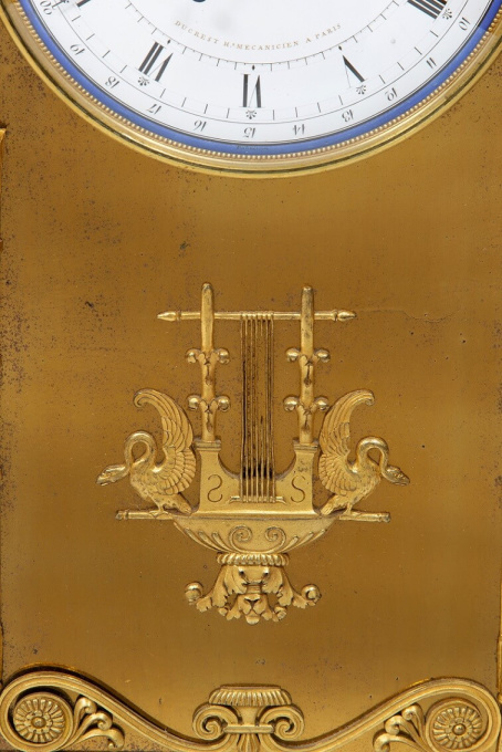 An important French 'Amor and Psyche' mantel clock, design by Claude Michallon, circa 1800 by Claude Michallon Ducrest