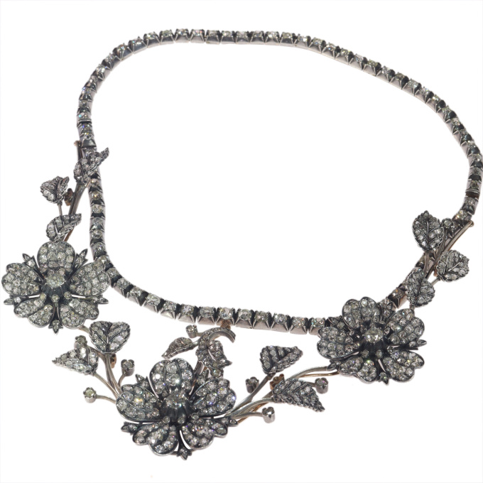 Vintage Georgian / Victorian diamond tiara and necklace set with over 500 diamonds by Unbekannter Künstler