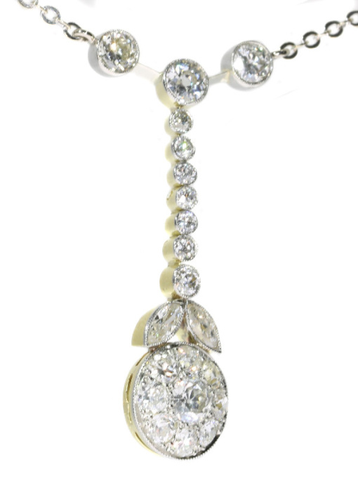 French Art Deco diamond pendant by Artiste Inconnu