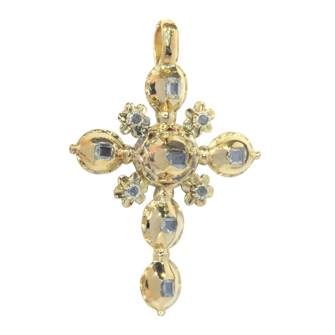 Antique Rococo diamond cross by Unknown artist