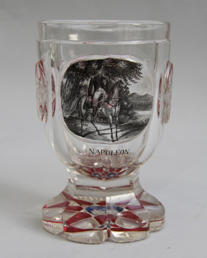 Bohemian Glass, Napoleon on Horseback by Artiste Inconnu