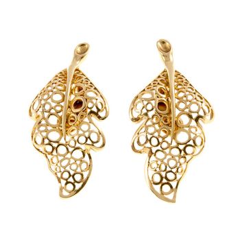 Lalaounis leaf shaped earrings by Lalaounis