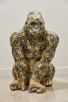 Big Black Money Gorilla by Ghost Art