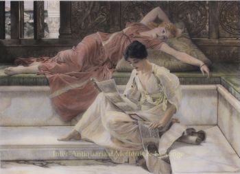 A Favourite Poet  by Lawrence Alma-Tadema