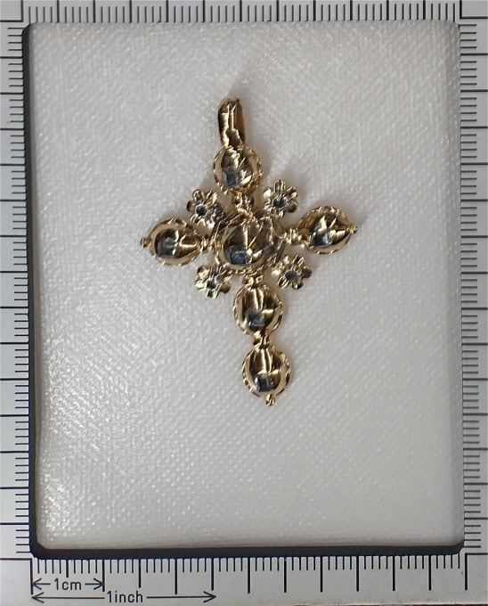 Antique Rococo diamond cross by Unknown artist