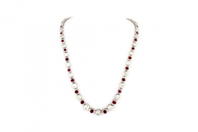 Necklace Diamonds & Rubies by Unknown artist