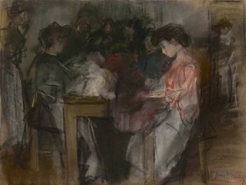 Seamstresses at the Atelier Paquin, Paris by Isaac Israels