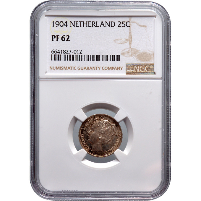 25 cent Wilhelmina NGC PF 62 by Unbekannter Künstler