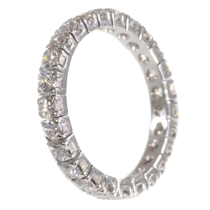 18K white gold estate eternity band with 2.50 carat diamonds by Unknown artist