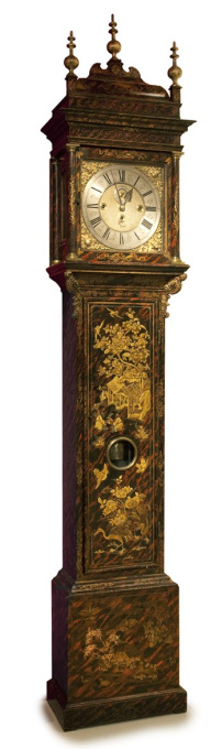 A fine English musical faux tortoiseshell lacquered longcase clock by William Harris