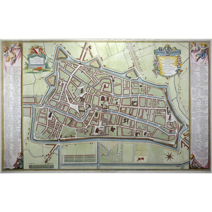 Utrecht city plan by Johannes van Schoonhoven